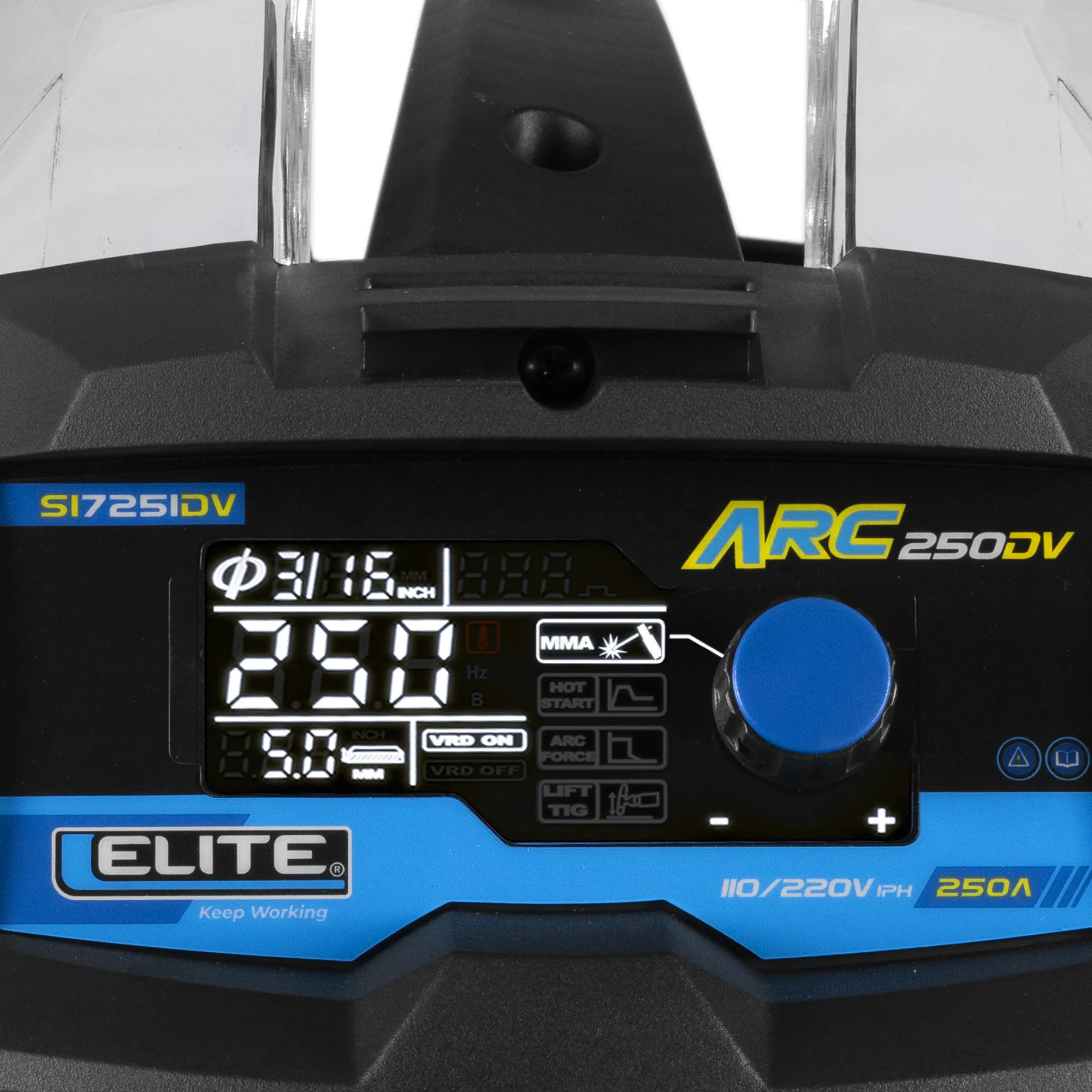 Soldador Inversor ELITE SI7251DV ARC 250DV MMA Pulsado / MMA / TIG Lift Arc 110/220V Profesional Especialista